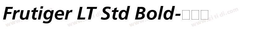 Frutiger LT Std Bold字体转换